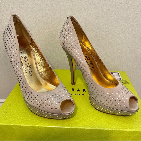 Ted Baker Nude Peep Toe Heel - Picture 2 of 6